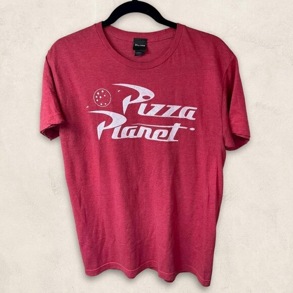 Disney Pixar Pizza Planet Tee Shirt Heather Red Size M - Picture 1 of 5
